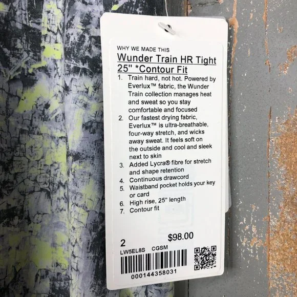 Lululemon Wunder Train HR Tight 25" Contour Fit Sz 2 NWT - Picture 6 of 15